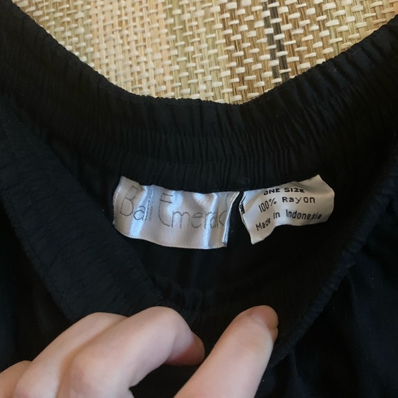 Bali Emerald Long Length Skirt Vintage Black Women One Size Medium Lace Maxi - Picture 3 of 3